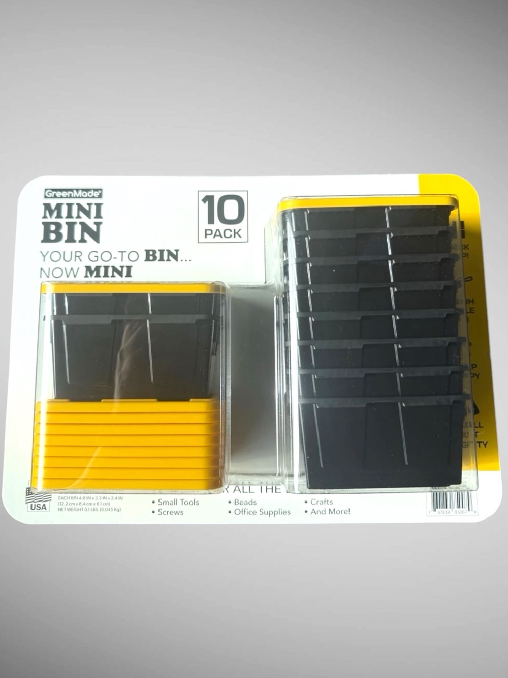GreenMade Mini Bin 10 Pack Stackable Storage Organizer Costco NWT
